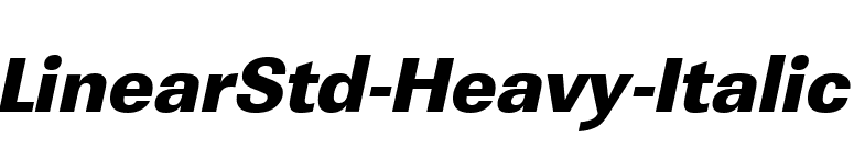 LinearStd-Heavy-Italic font preview