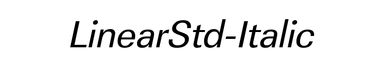 LinearStd-Italic font preview
