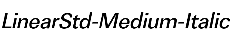 LinearStd-Medium-Italic font preview