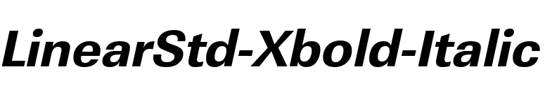 LinearStd-Xbold-Italic font preview