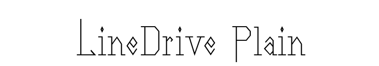 LineDrive Plain font preview