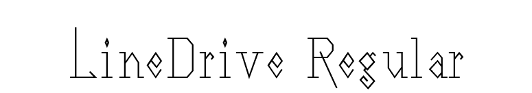 LineDrive Regular font preview