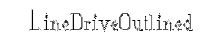 LineDriveOutlined font preview
