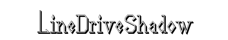 LineDriveShadow font preview