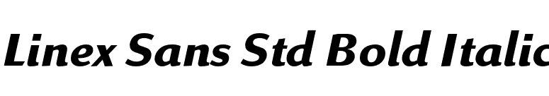 Linex Sans Std Bold Italic font preview