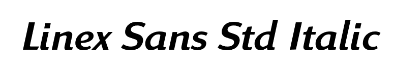 Linex Sans Std Italic font preview