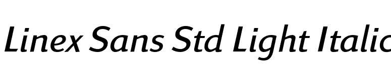 Linex Sans Std Light Italic font preview