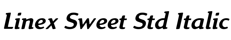 Linex Sweet Std Italic font preview