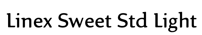 Linex Sweet Std Light font preview
