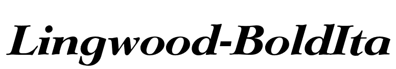 Lingwood-BoldIta font preview