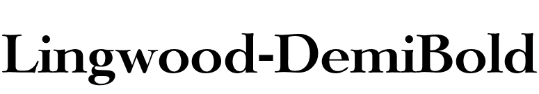 Lingwood-DemiBold font preview