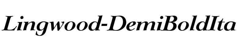 Lingwood-DemiBoldIta font preview