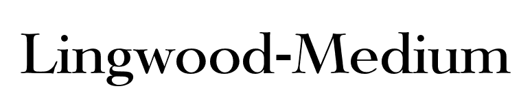 Lingwood-Medium font preview