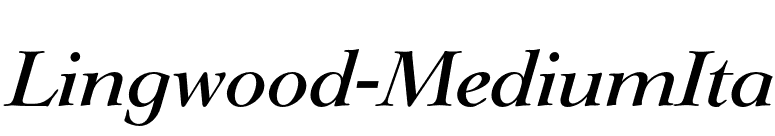 Lingwood-MediumIta font preview