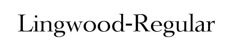 Lingwood-Regular font preview