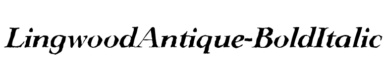 LingwoodAntique-BoldItalic font preview