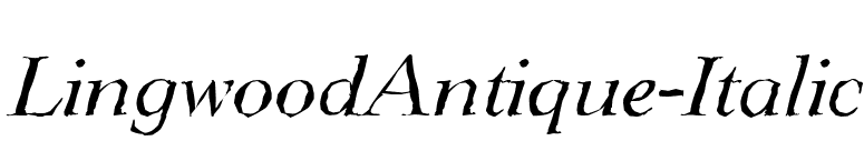 LingwoodAntique-Italic font preview