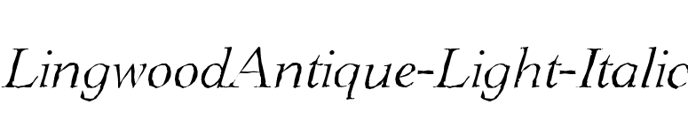 LingwoodAntique-Light-Italic font preview