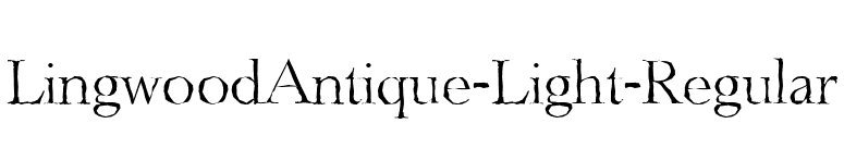 LingwoodAntique-Light-Regular font preview