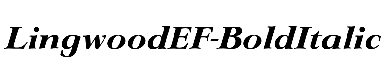 LingwoodEF-BoldItalic font preview