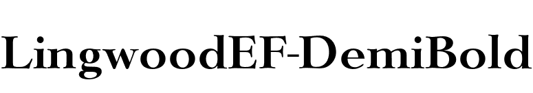 LingwoodEF-DemiBold font preview