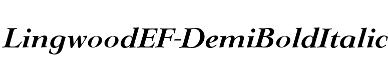 LingwoodEF-DemiBoldItalic font preview