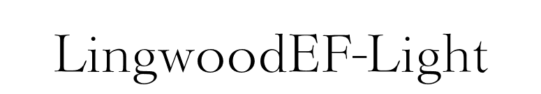 LingwoodEF-Light font preview