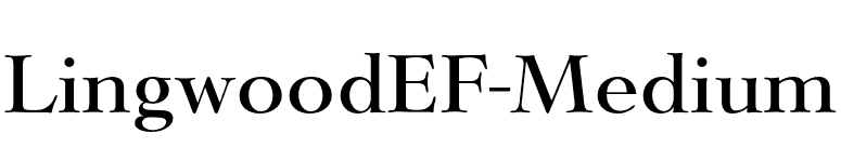 LingwoodEF-Medium font preview