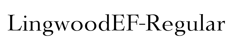 LingwoodEF-Regular font preview