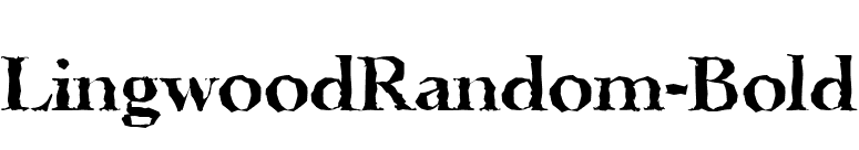 LingwoodRandom-Bold font preview