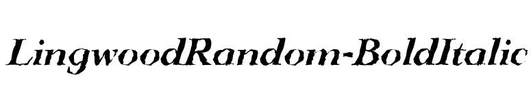 LingwoodRandom-BoldItalic font preview