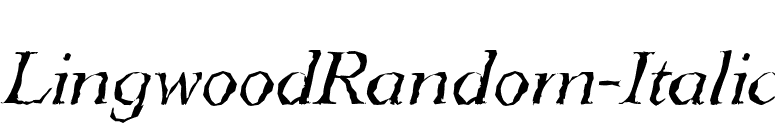 LingwoodRandom-Italic font preview