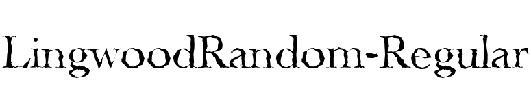 LingwoodRandom-Regular font preview