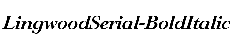 LingwoodSerial-BoldItalic font preview