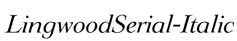 LingwoodSerial-Italic font preview