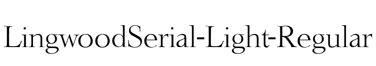 LingwoodSerial-Light-Regular font preview