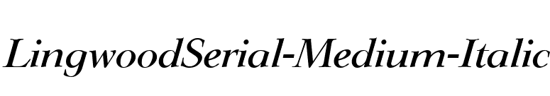 LingwoodSerial-Medium-Italic font preview