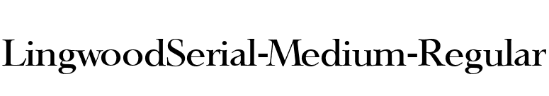 LingwoodSerial-Medium-Regular font preview