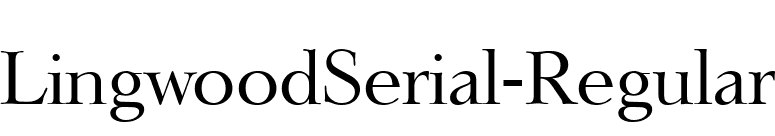 LingwoodSerial-Regular font preview