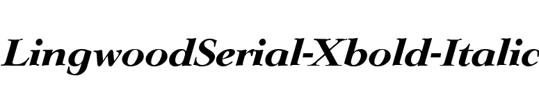 LingwoodSerial-Xbold-Italic font preview