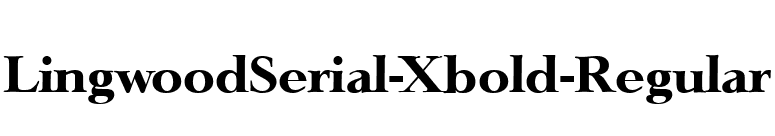 LingwoodSerial-Xbold-Regular font preview