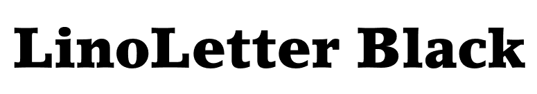 LinoLetter Black font preview
