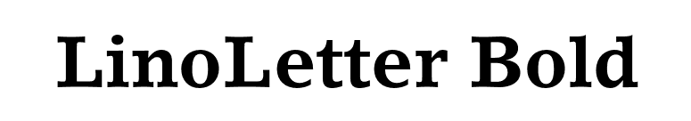 LinoLetter Bold font preview