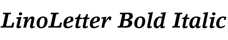 LinoLetter Bold Italic font preview