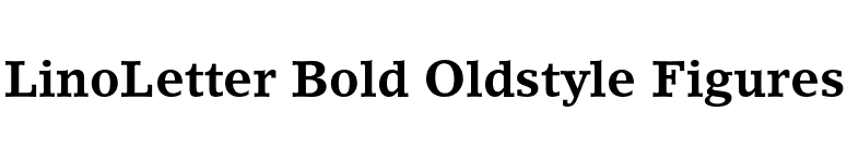 LinoLetter Bold Oldstyle Figures font preview