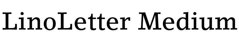 LinoLetter Medium font preview