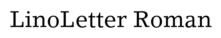 LinoLetter Roman font preview