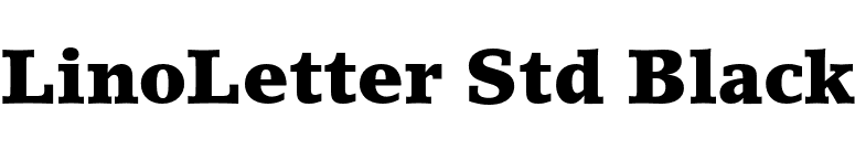 LinoLetter Std Black font preview