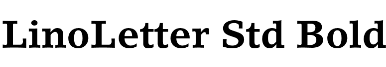 LinoLetter Std Bold font preview