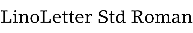 LinoLetter Std Roman font preview